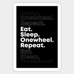 Eat Sleep Onewheel Repeat - Funny Onewheel Sticker